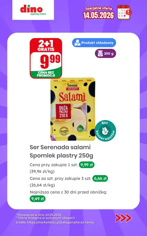 Dino - gazetka promocyjna Specjalna oferta na 14.05.2026 - promocje spoza gazetki od czwartku 14.05 do czwartku 14.05 - strona 5