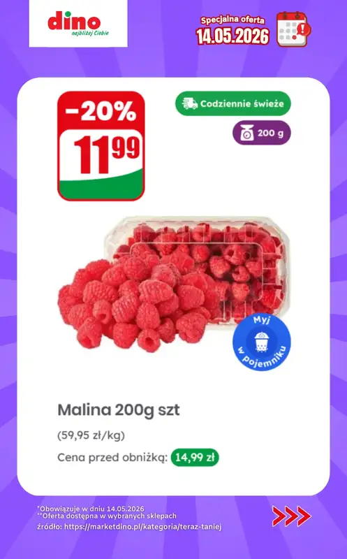 Dino - gazetka promocyjna Specjalna oferta na 14.05.2026 - promocje spoza gazetki od czwartku 14.05 do czwartku 14.05 - strona 2