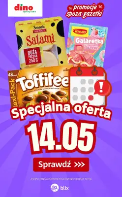 Dino - gazetka promocyjna Specjalna oferta na 14.05.2026 - promocje spoza gazetki od czwartku 14.05 do czwartku 14.05