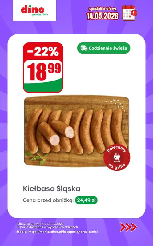 Dino - gazetka promocyjna Specjalna oferta na 14.05.2026 - promocje spoza gazetki od czwartku 14.05 do czwartku 14.05 - strona 4