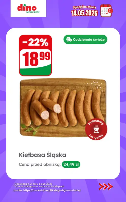 Dino - gazetka promocyjna Specjalna oferta na 14.05.2026 - promocje spoza gazetki od czwartku 14.05 do czwartku 14.05 - strona 4