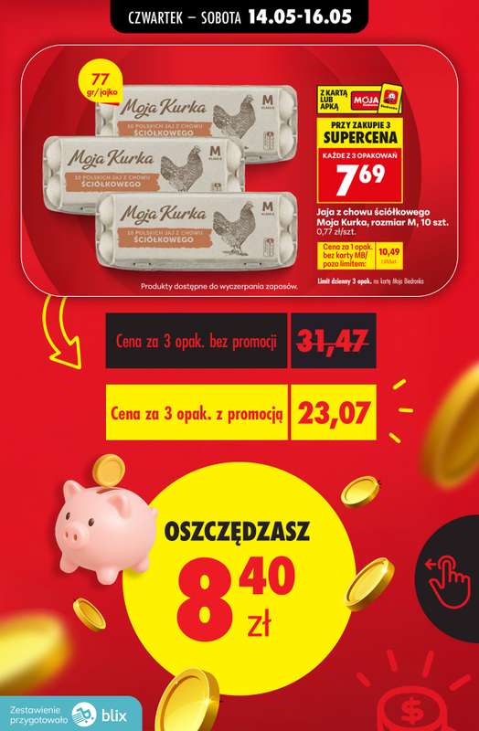 Biedronka - gazetka promocyjna Przeliczamy promocje! od czwartku 14.05 do soboty 16.05