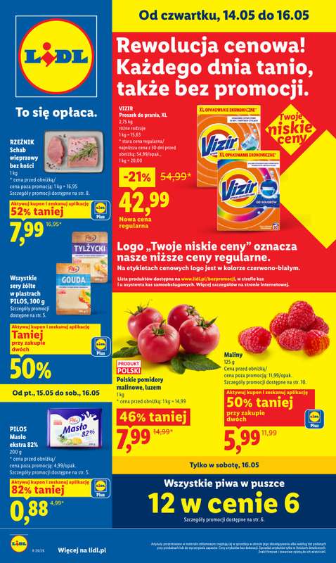 Lidl - gazetka promocyjna Oferta od czwartku od czwartku 14.05 do soboty 16.05