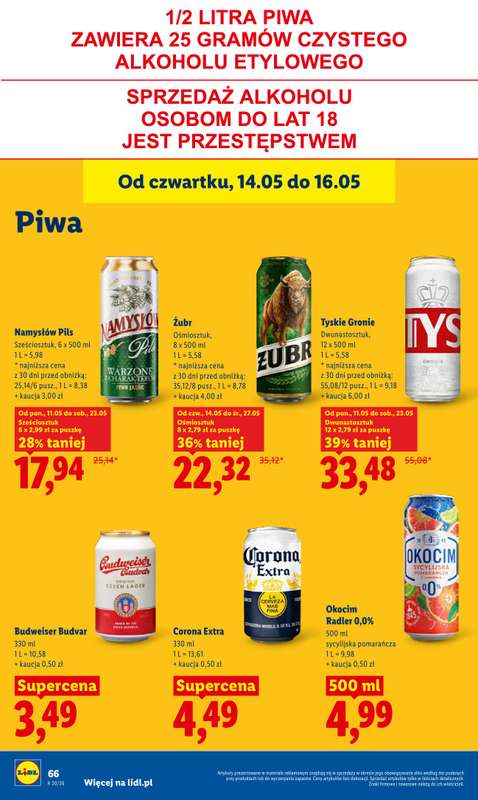 Lidl - gazetka promocyjna Oferta od czwartku od czwartku 14.05 do soboty 16.05 - strona 74