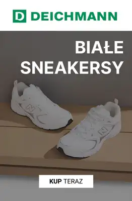 Deichmann - gazetka promocyjna BIAŁE SNEAKERSY dla niej od czwartku 14.05 