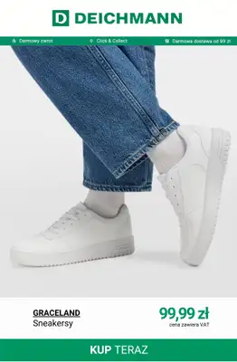 Deichmann - gazetka promocyjna BIAŁE SNEAKERSY dla niej od czwartku 14.05  - strona 5