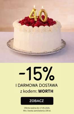 bonprix - gazetka promocyjna 15% rabatu + darmowa dostawa! Urodzinowe okazje! od czwartku 14.05 do niedzieli 17.05