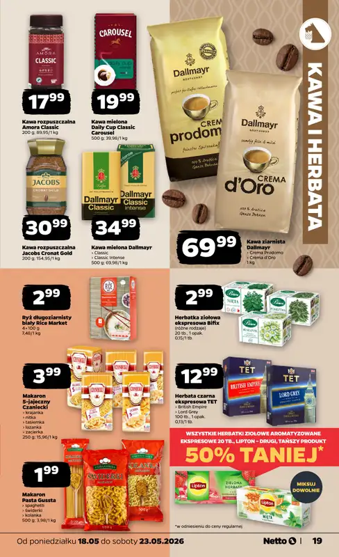 Netto - gazetka promocyjna Gazetka Spożywcza od poniedziałku 18.05 do soboty 23.05 - strona 19