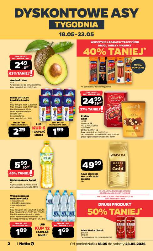 Netto - gazetka promocyjna Gazetka Spożywcza  do soboty 23.05 - strona 2