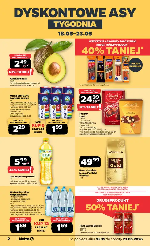 Netto - gazetka promocyjna Gazetka Spożywcza od poniedziałku 18.05 do soboty 23.05 - strona 2