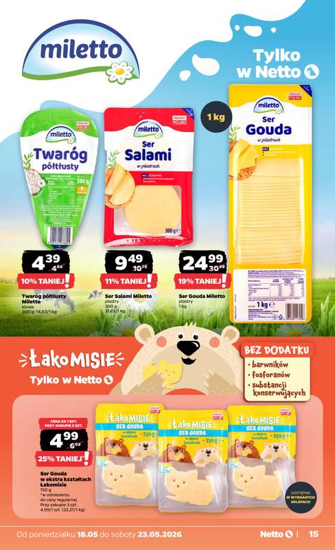Netto - gazetka promocyjna Gazetka Spożywcza  do soboty 23.05 - strona 15