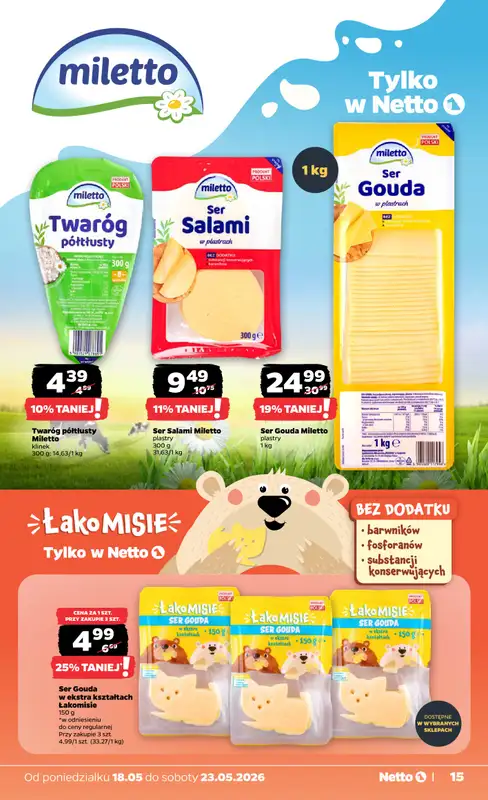 Netto - gazetka promocyjna Gazetka Spożywcza od poniedziałku 18.05 do soboty 23.05 - strona 15
