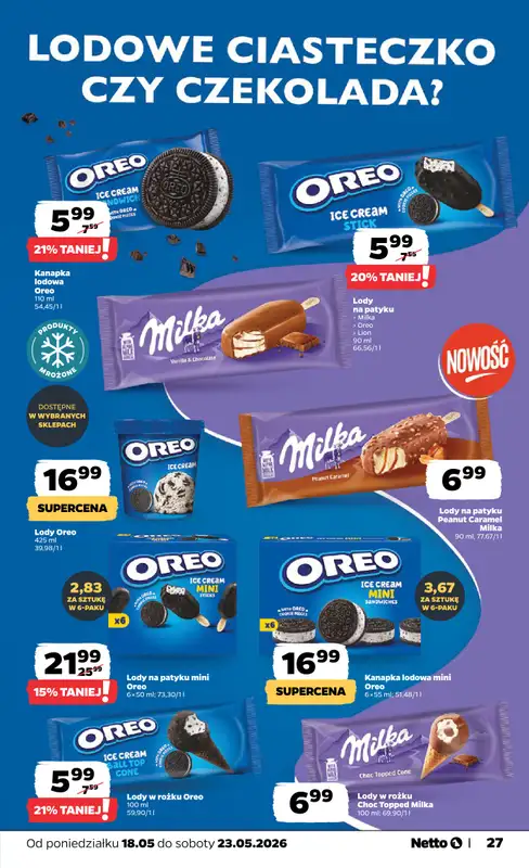 Netto - gazetka promocyjna Gazetka Spożywcza od poniedziałku 18.05 do soboty 23.05 - strona 27
