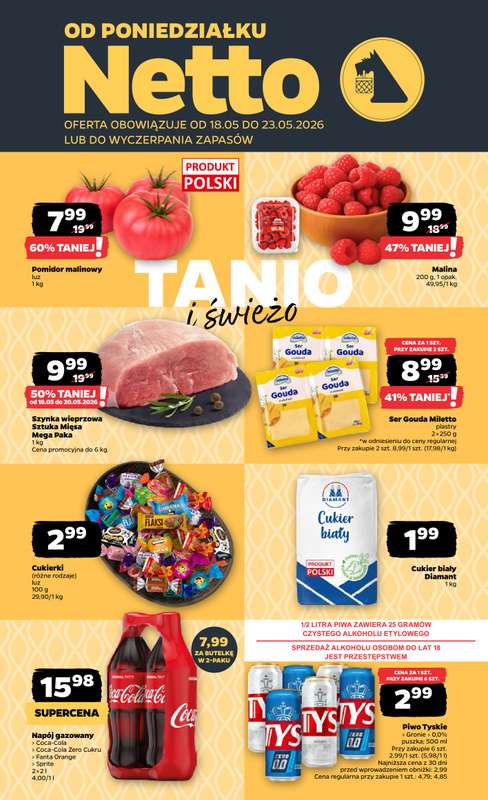 Netto - gazetka promocyjna Gazetka Spożywcza  do soboty 23.05