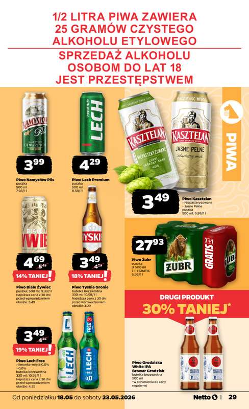 Netto - gazetka promocyjna Gazetka Spożywcza  do soboty 23.05 - strona 29