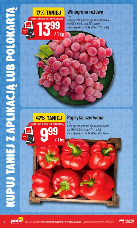 POLOmarket - gazetka promocyjna Kupuj taniej z POLOappką od czwartku 14.05 do wtorku 19.05 - strona 6