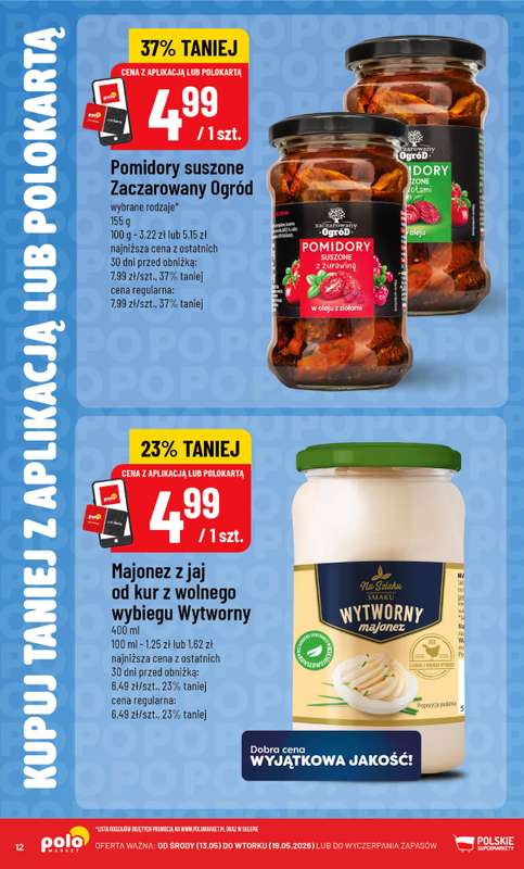 POLOmarket - gazetka promocyjna Kupuj taniej z POLOappką od czwartku 14.05 do wtorku 19.05 - strona 12