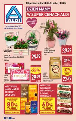 Aldi - gazetka promocyjna Dzień Mamy w Aldi! od poniedziałku 18.05 do soboty 23.05