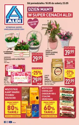 Aldi - gazetka promocyjna Dzień Mamy w Aldi! od poniedziałku 18.05 do soboty 23.05