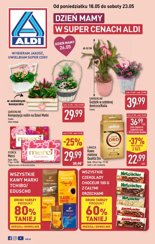 Aldi - gazetka promocyjna Dzień Mamy w Aldi!  