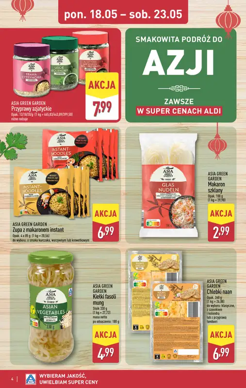 Aldi - gazetka promocyjna Tydzień Azjatycki w Aldi! od poniedziałku 18.05 do soboty 23.05 - strona 4