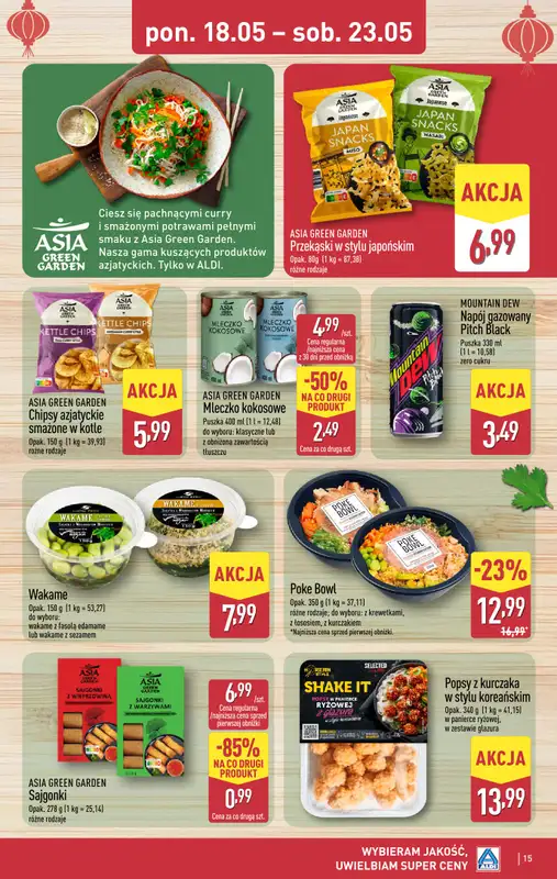 Aldi - gazetka promocyjna Pełny katalog! od poniedziałku 18.05 do soboty 23.05 - strona 15