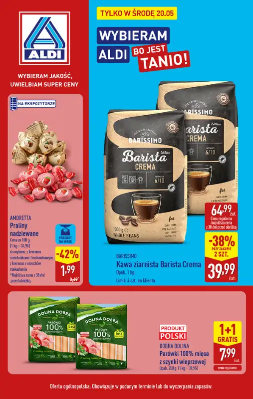 Aldi - gazetka promocyjna Najlepsze oferty na środę w Aldi!  
