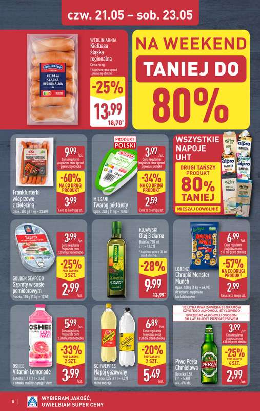 Aldi - gazetka promocyjna Weekend super cen w Aldi! od czwartku 21.05 do soboty 23.05 - strona 8