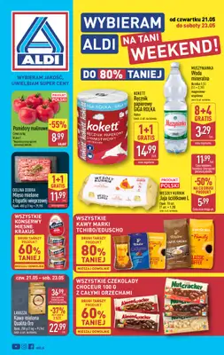 Aldi - gazetka promocyjna Weekend super cen w Aldi! od czwartku 21.05 do soboty 23.05