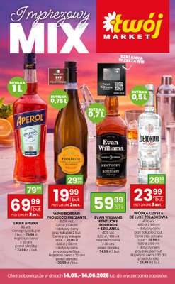 Twój Market - gazetka promocyjna Gazetka alkoholowa od piątku 15.05 do niedzieli 14.06