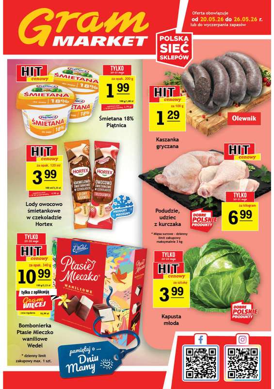 Gram Market - gazetka promocyjna Gazetka od środy 20.05 do wtorku 26.05