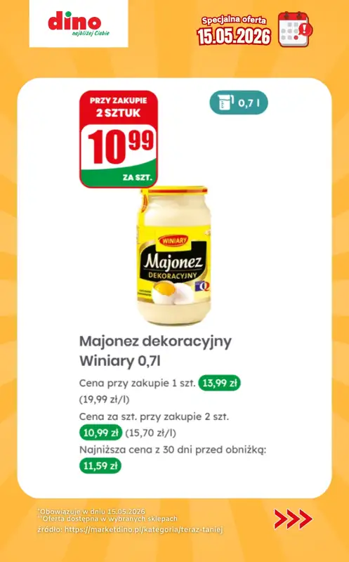 Dino - gazetka promocyjna Specjalna oferta na 15.05.2026 - promocje spoza gazetki od piątku 15.05 do piątku 15.05 - strona 10