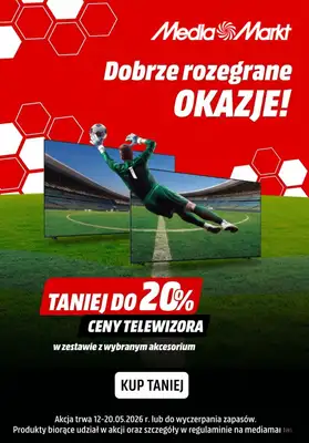 Media Markt - gazetka promocyjna Telewizory do -20% w zestawie od piątku 15.05 do środy 20.05