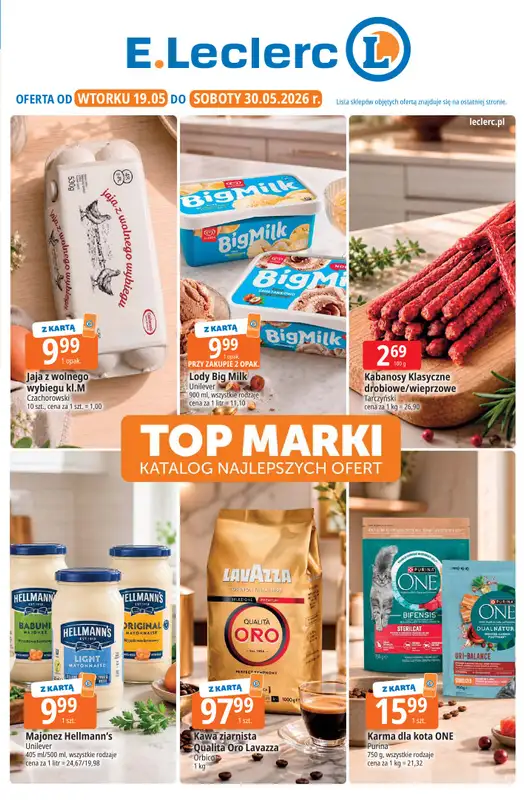 Leclerc - gazetka promocyjna Oferta Leclerc | Katalog Top Marki od wtorku 19.05 do soboty 30.05