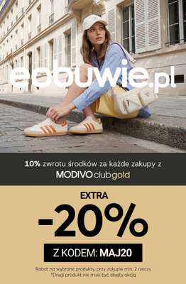 eobuwie.pl - gazetka promocyjna Extra -20% na wybrane produkty przy zakupie min. 2 rzeczy od piątku 15.05 