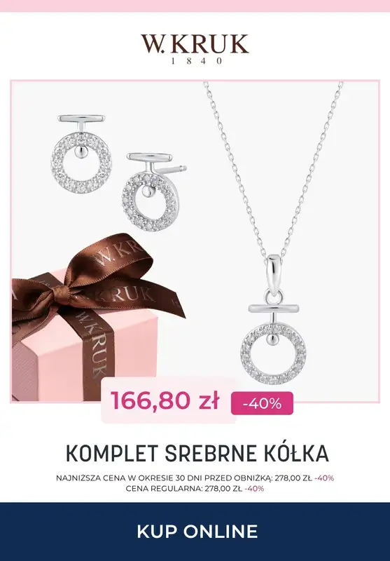 Dzień Matki - gazetka promocyjna W.Kruk | komplety biżuterii do -40% na wybrane modele od piątku 15.05 do wtorku 26.05 - strona 9