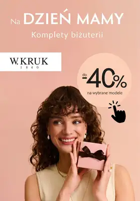 Dzień Matki - gazetka promocyjna W.Kruk | komplety biżuterii do -40% na wybrane modele od piątku 15.05 do wtorku 26.05