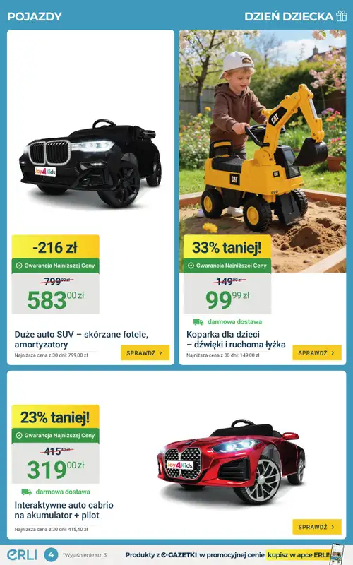 ERLI - gazetka promocyjna Świętuj Dzień Dziecka - najtaniej z ERLI! od poniedziałku 18.05 do niedzieli 24.05 - strona 4