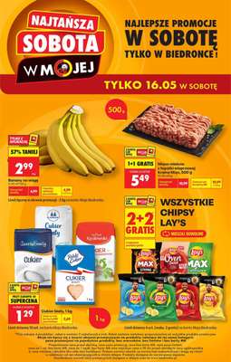 Biedronka - gazetka promocyjna Najtańsza sobota od soboty 16.05 do soboty 16.05