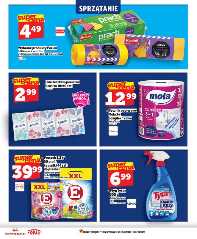 TOPAZ - gazetka promocyjna Nowa gazetka od czwartku, 21.05 od czwartku 21.05 do środy 27.05 - strona 44