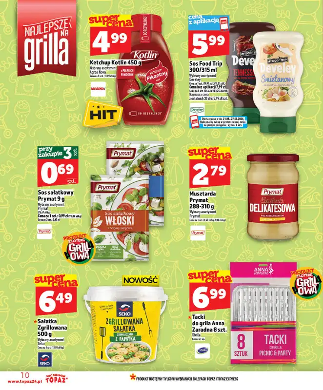 TOPAZ - gazetka promocyjna Nowa gazetka od czwartku, 21.05 od czwartku 21.05 do środy 27.05 - strona 10