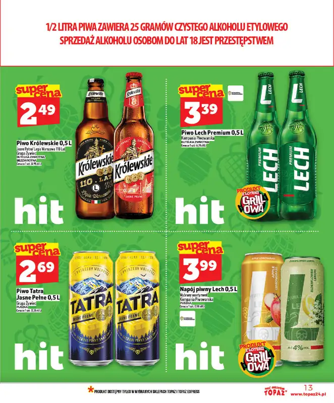 TOPAZ - gazetka promocyjna Nowa gazetka od czwartku, 21.05 od czwartku 21.05 do środy 27.05 - strona 13