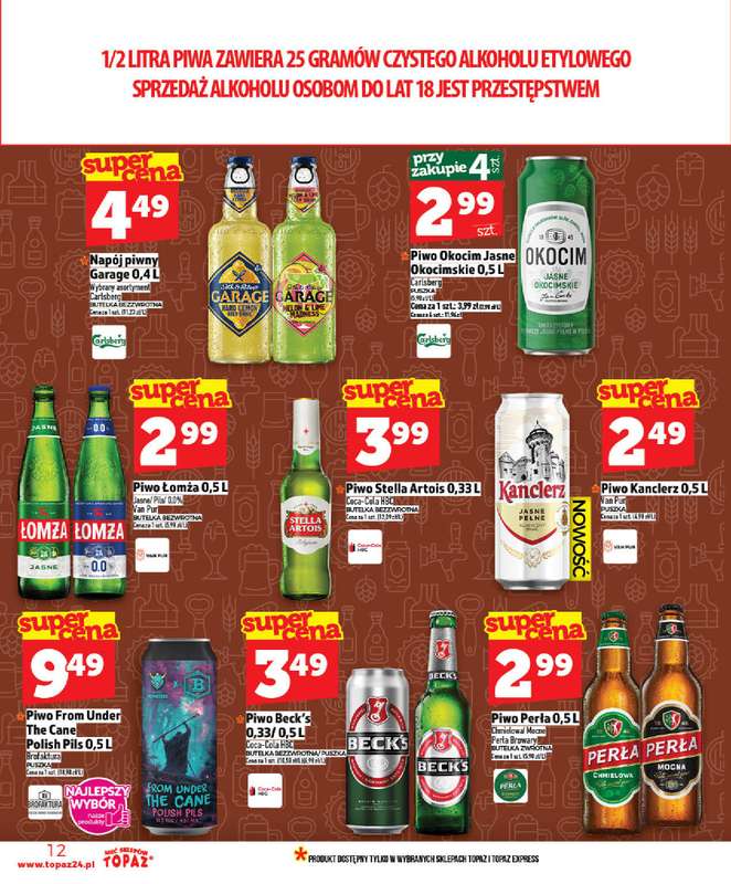 TOPAZ - gazetka promocyjna Nowa gazetka od czwartku, 21.05 od czwartku 21.05 do środy 27.05 - strona 12