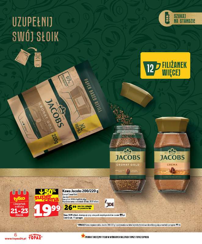 TOPAZ - gazetka promocyjna Nowa gazetka od czwartku, 21.05 od czwartku 21.05 do środy 27.05 - strona 6