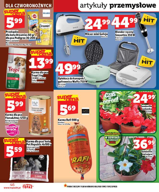 TOPAZ - gazetka promocyjna Nowa gazetka od czwartku, 21.05 od czwartku 21.05 do środy 27.05 - strona 46