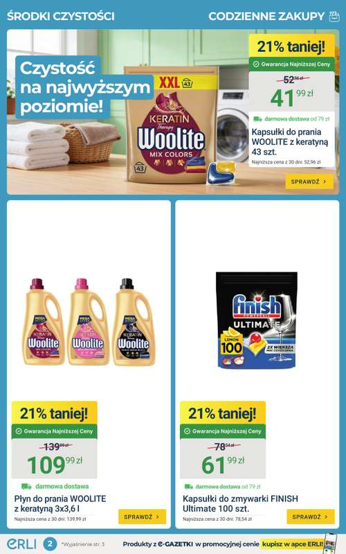 ERLI - gazetka promocyjna Sprzątanie i gotowanie - sprawdź HITY e-Gazetki ERLI! od poniedziałku 18.05 do niedzieli 24.05 - strona 2