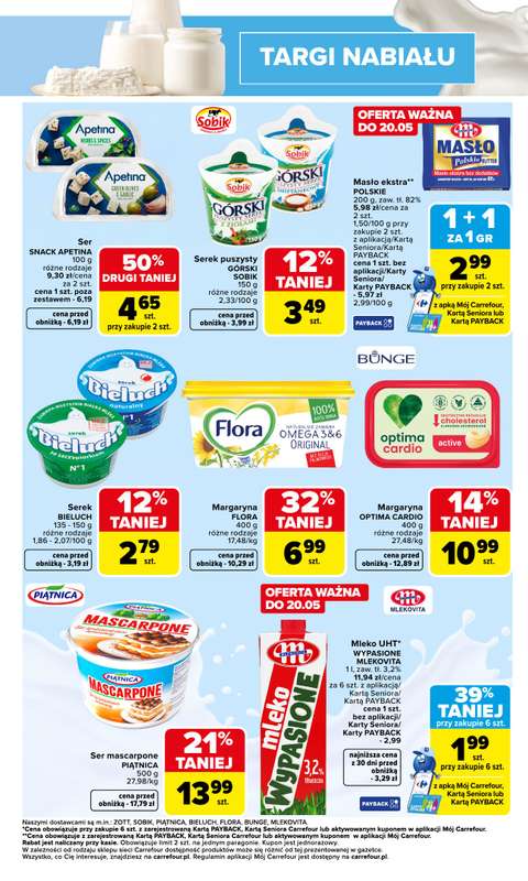 Carrefour - gazetka promocyjna Gazetka Targi nabiału od poniedziałku 18.05 do soboty 23.05 - strona 3