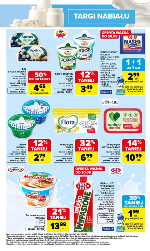 Carrefour - gazetka promocyjna Gazetka Targi nabiału od poniedziałku 18.05 do soboty 23.05 - strona 3
