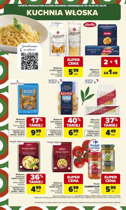 Carrefour Market - gazetka promocyjna Gazetka Kuchnia Włoska od poniedziałku 18.05 do soboty 30.05 - strona 6
