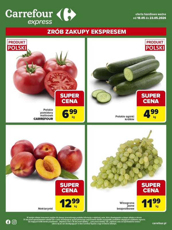 Carrefour Express - gazetka promocyjna Gazetka Express od poniedziałku 18.05 do soboty 23.05